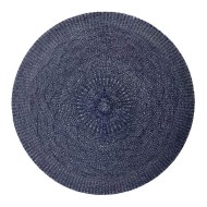 Lugar Americano Redondo Crochet Azul Marinho